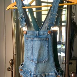 Madewell Ripped Denim Overalls